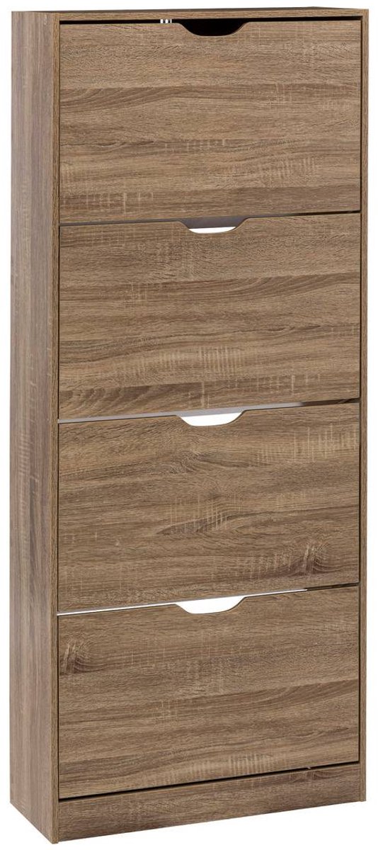 Schoenenkast met 4 lades in houtlook MIX'N MODUL