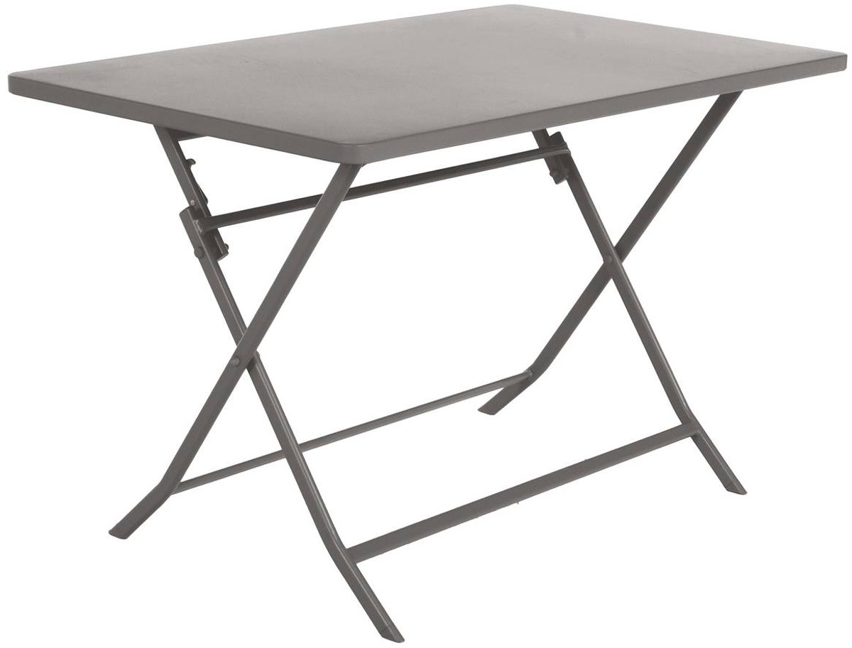 Rechthoekige opvouwbare tuintafel voor 4 personen van staal, GREENSBORO