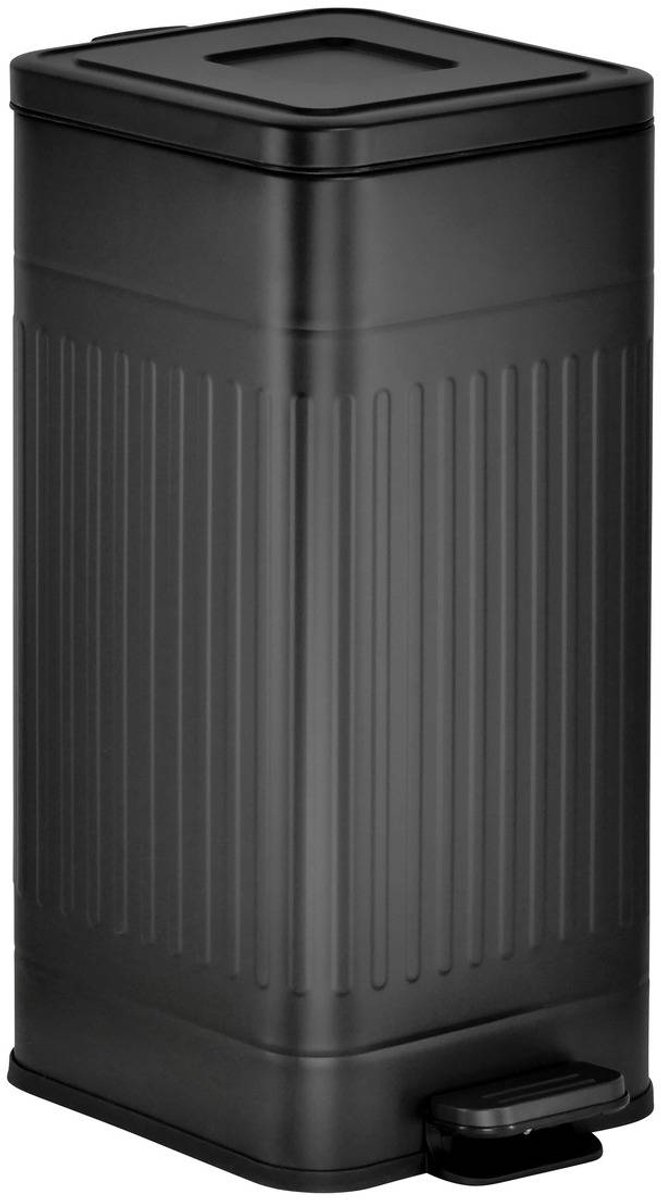 NOVA vierkante keukenafvalbak met pedaal, 30 l