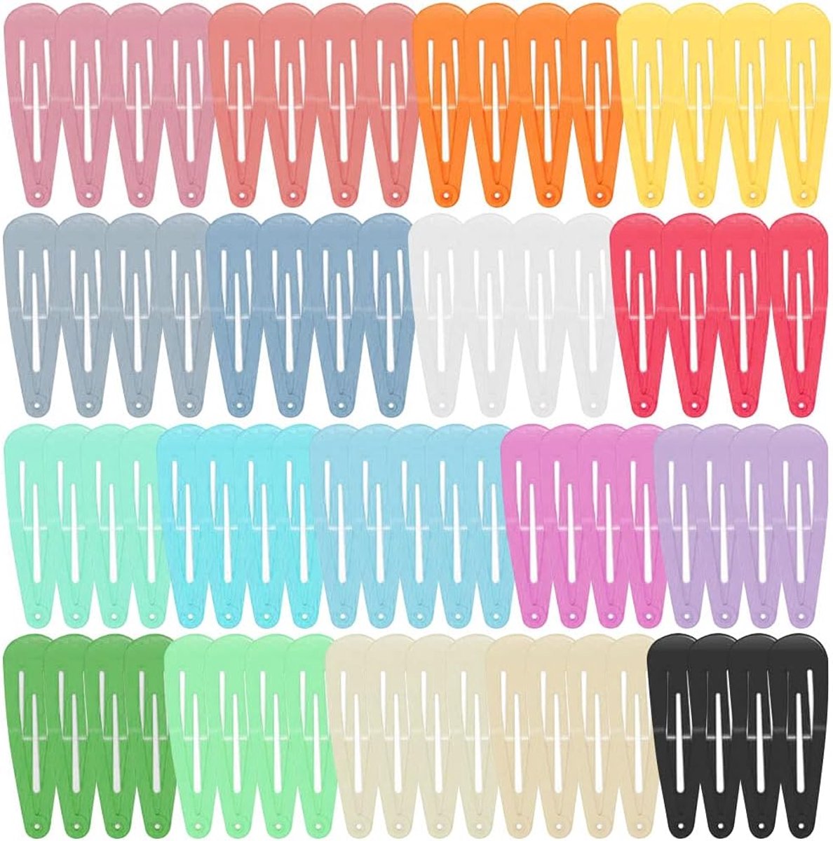 Anezus 80pcs 2 inch snap hair clips non slip metal barrettes - ShopVlot