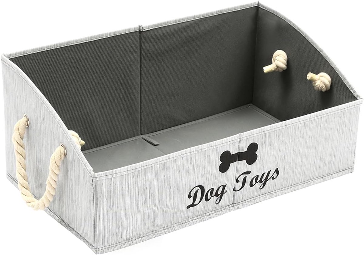 Morezi Canvas pet toys and accessory storage tray, basket chest organizer - ShopVlot