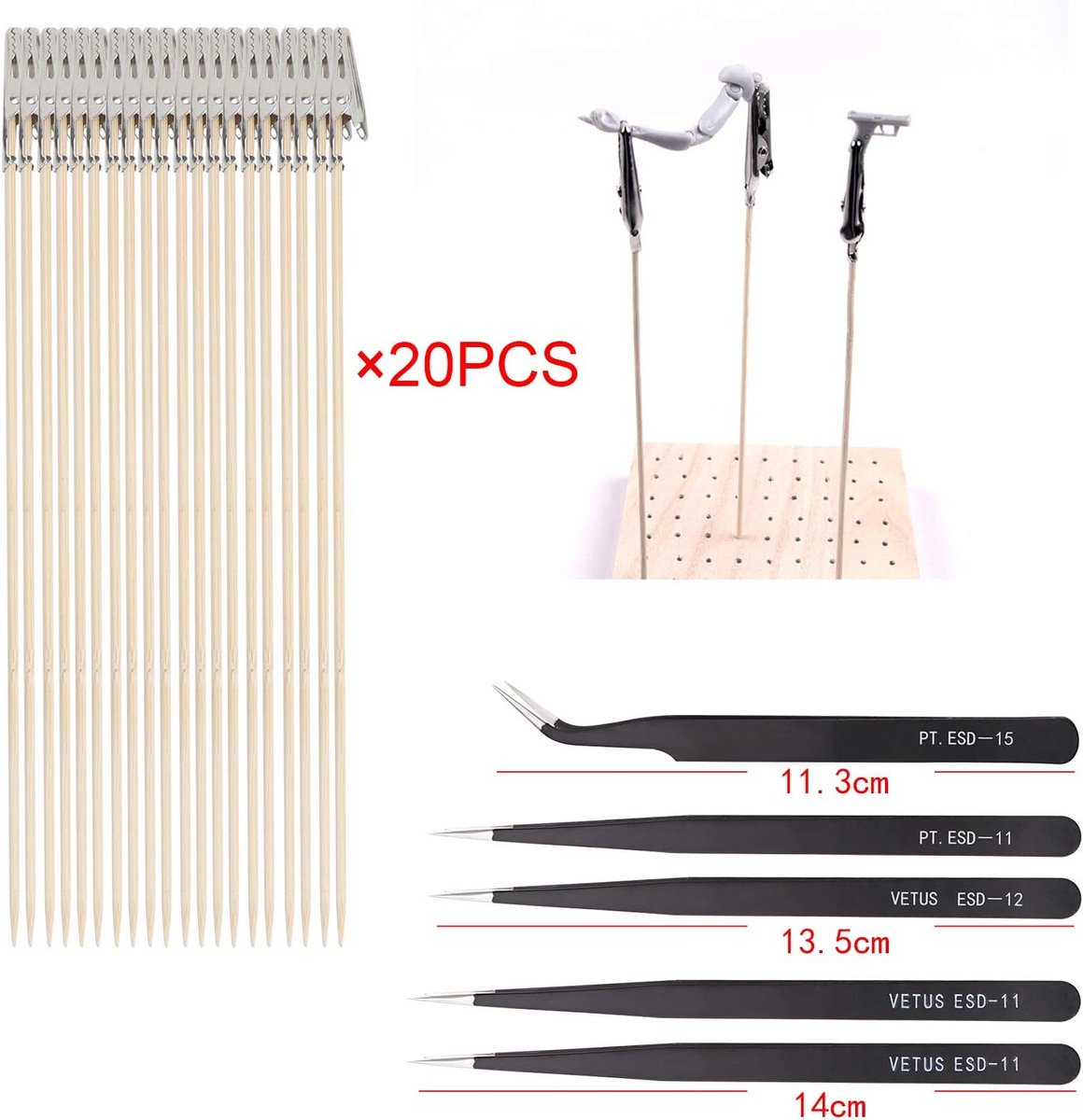 SnelShoppen - 64-delig Gundam Model Gereedschap Set, Basis Gereedschap voor Modelbouwers, Knutselset voor Auto's, Robots en Crafts, Inclusief Snijmat,