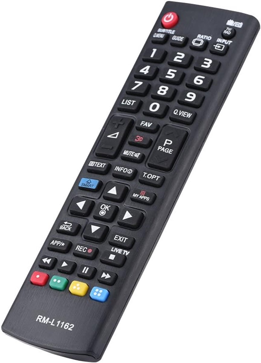 SnelShoppen - Universele Afstandsbediening voor LCD TV - Duurzaam ABS Materiaal, Tot 8 Meter Bereik, Eenvoudig in Gebruik, Geschikt voor Diverse Appar