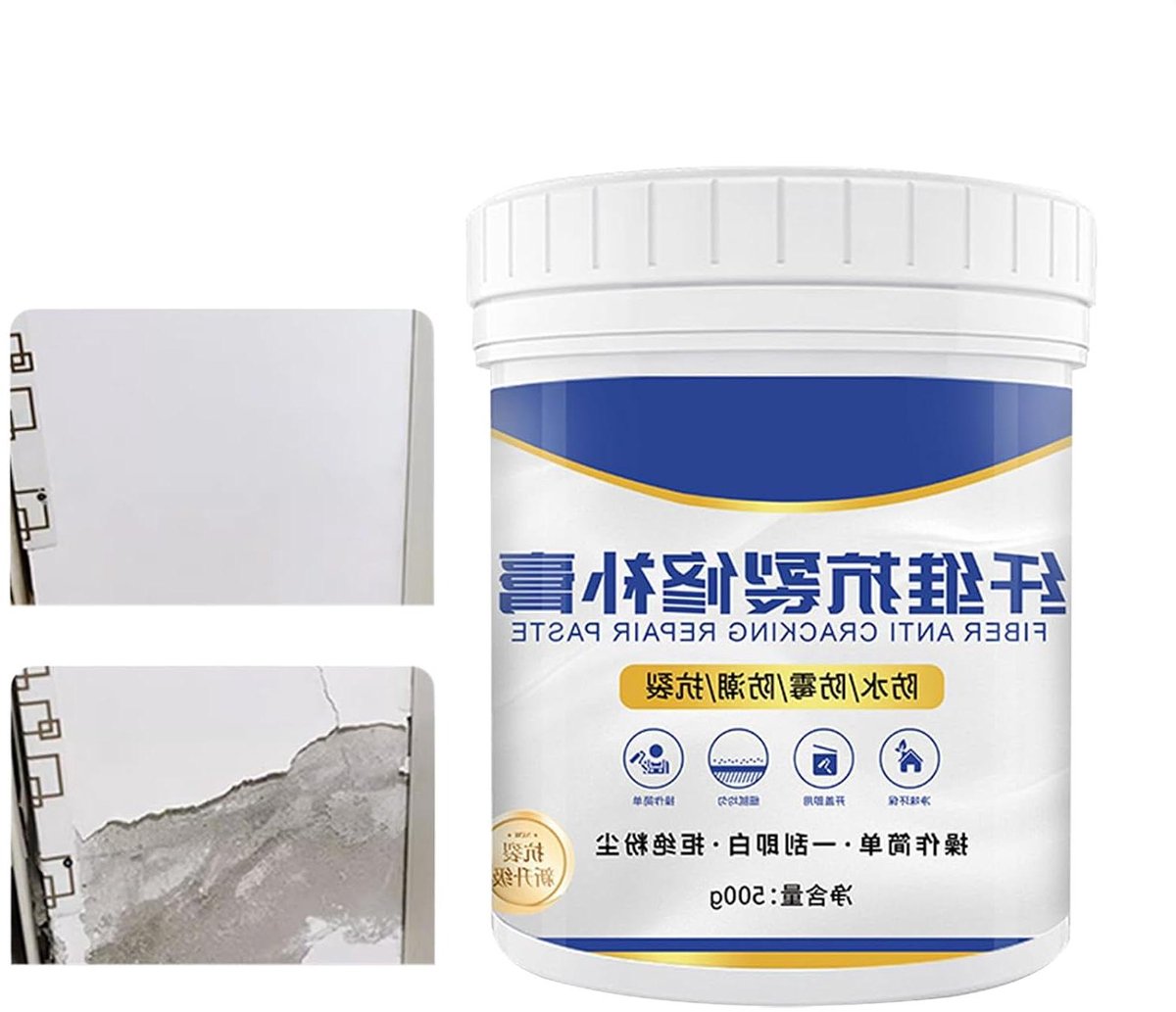 Voegenmortel Reparatiepasta - Muurvuller Scheurvuller - Muren Herstellen - Versterkte Vezels Waterdicht - 500 g - Wit