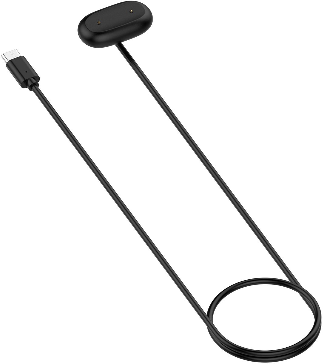 Strap-it USB-C Oplader Geschikt voor Fitbit Air – Vervangende Oplaadkabel – 1 Meter – Zwart