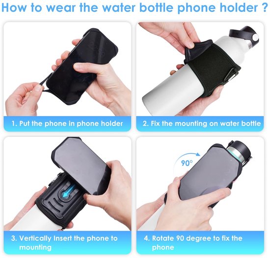 Omgoods - Waterfleshouder - 360° Draaibaar en Afneembaar voor Mobiele Telefoons — afbeelding 4