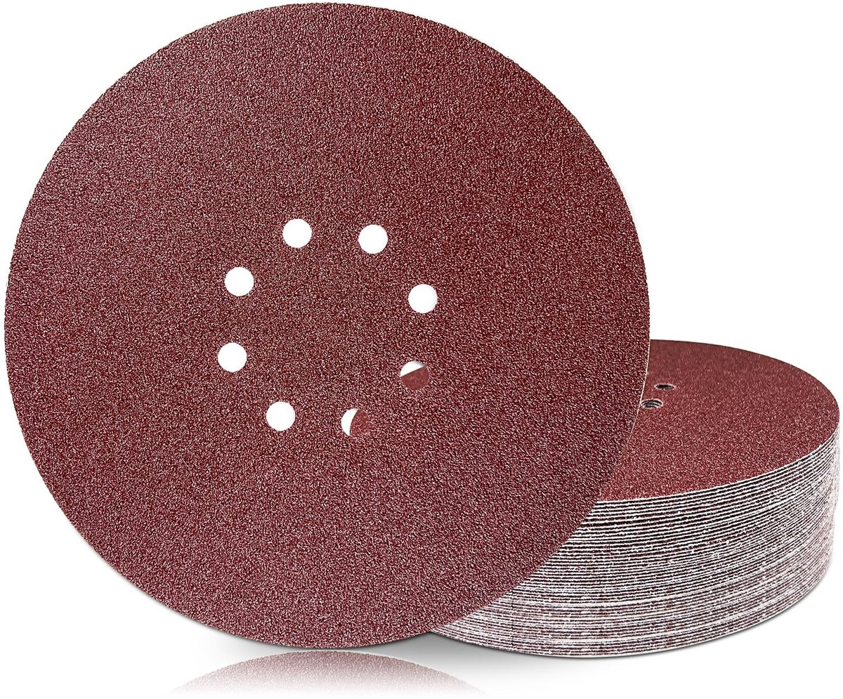 Omgoods - 50 Stuks Schuurpapier met Klittenband 225 mm Grit 40/60/80/120/240