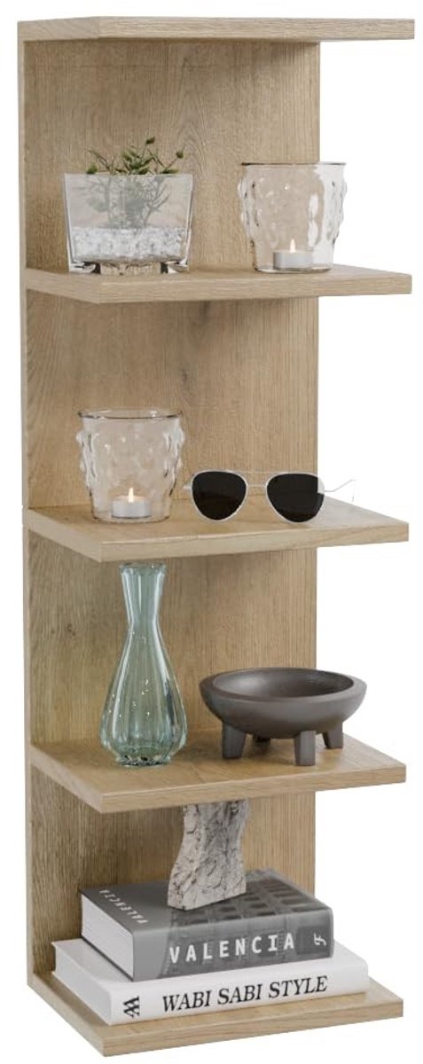 Omgoods - Wandplank Boekenkast met 5 Planken voor Diverse Ruimtes