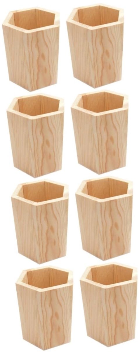 Omgoods - Houten Pennenhouder en Organizer met Succulent Pot