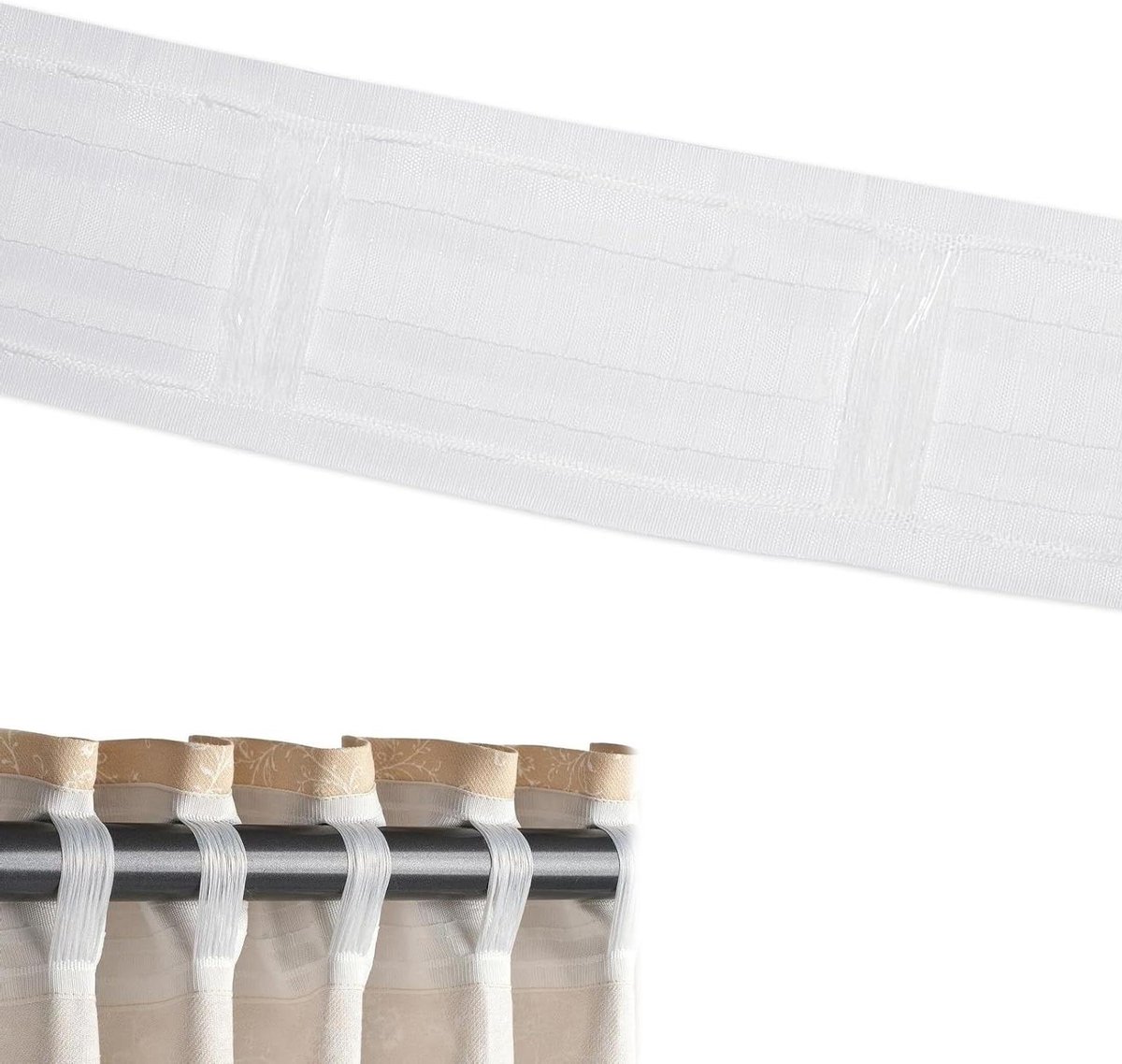 Gordijnband - Raamband - Gordijnen Ophangen - Standaard Model - 1 stuks - Wit