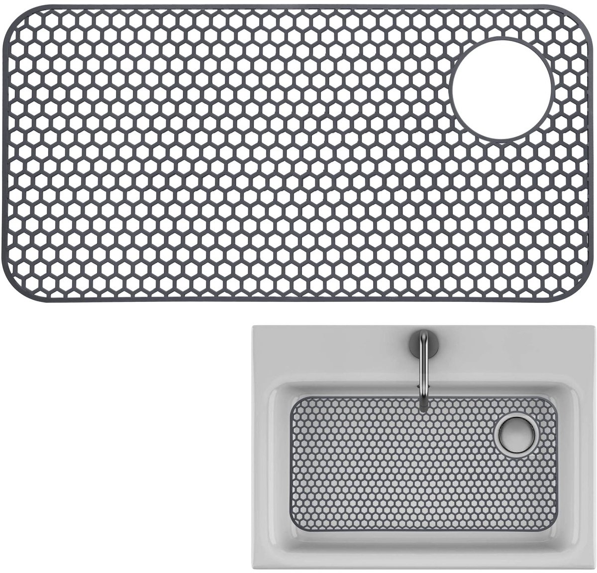 Omgoods - Silicone Gootsteenmat 72 x 36.5 cm, Bescherming en Hittebestendig