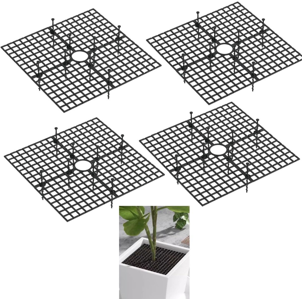 Omgoods - Set van 4 Plant Pot Covers met Snijmogelijkheid 30cm
