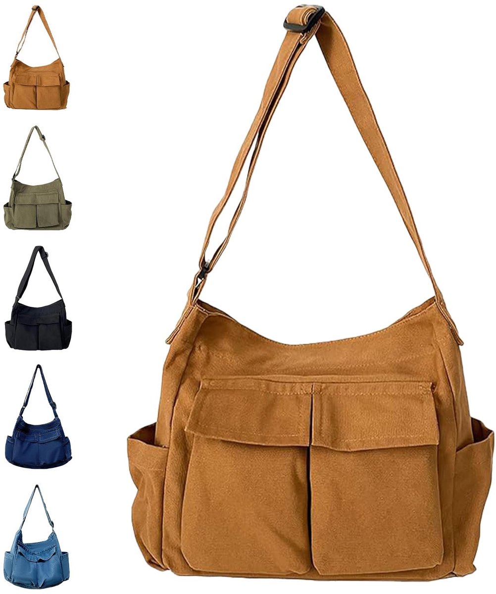 Omgoods - Grote Denim Hobo Schoudertas met Verstelbare Schouderband