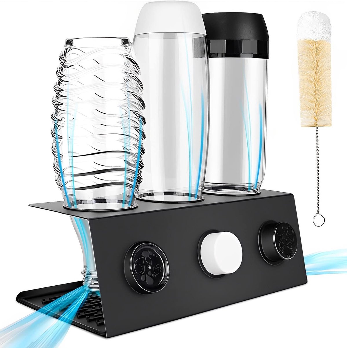 Omgoods - Flessenhouder voor SodaStream en Standaard Flessen met Beschermringen