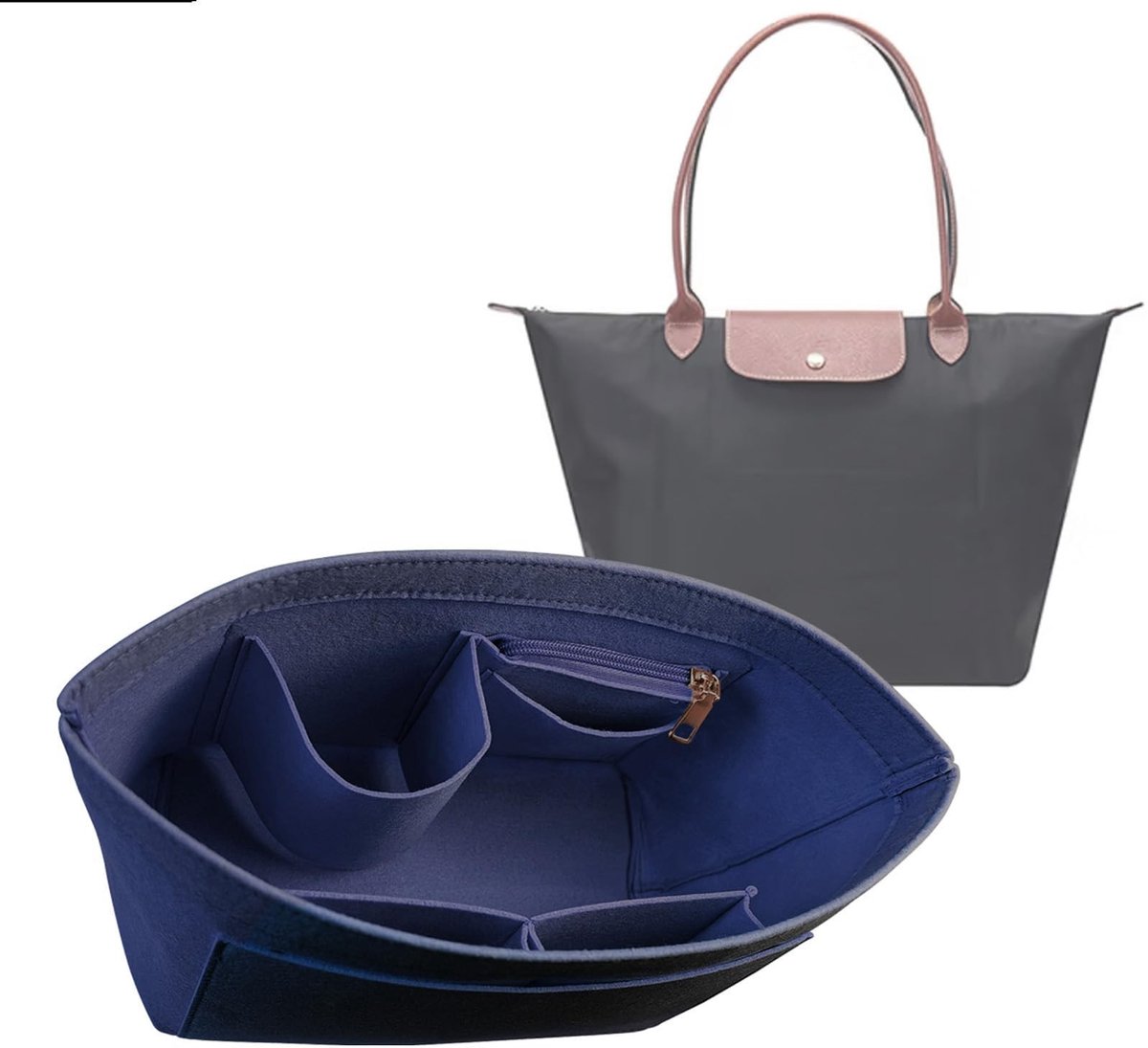 Omgoods - Handtas Organizer voor Cosmetica in Navy Blauw