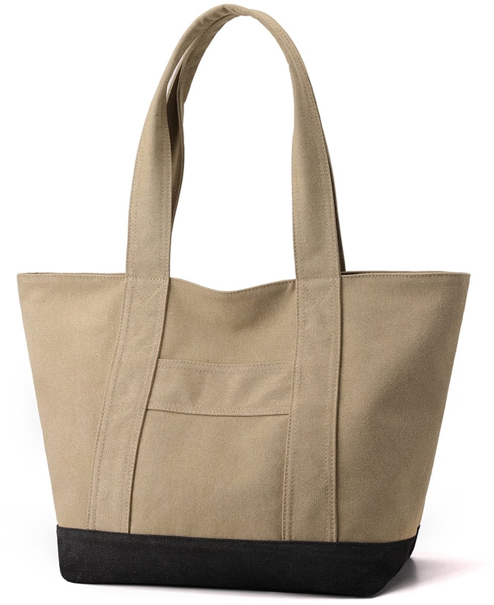 Omgoods - Grote Canvas Schoudertas voor Dames met Ritssluiting
