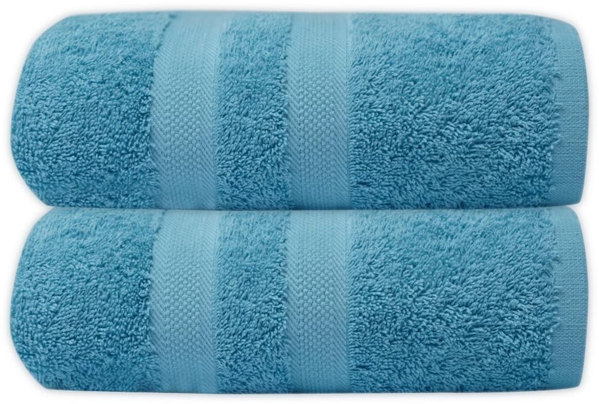 Omgoods - Extra grote jumbo badhanddoek van 100% Egyptisch katoen - Mintkleur (2 stuks)