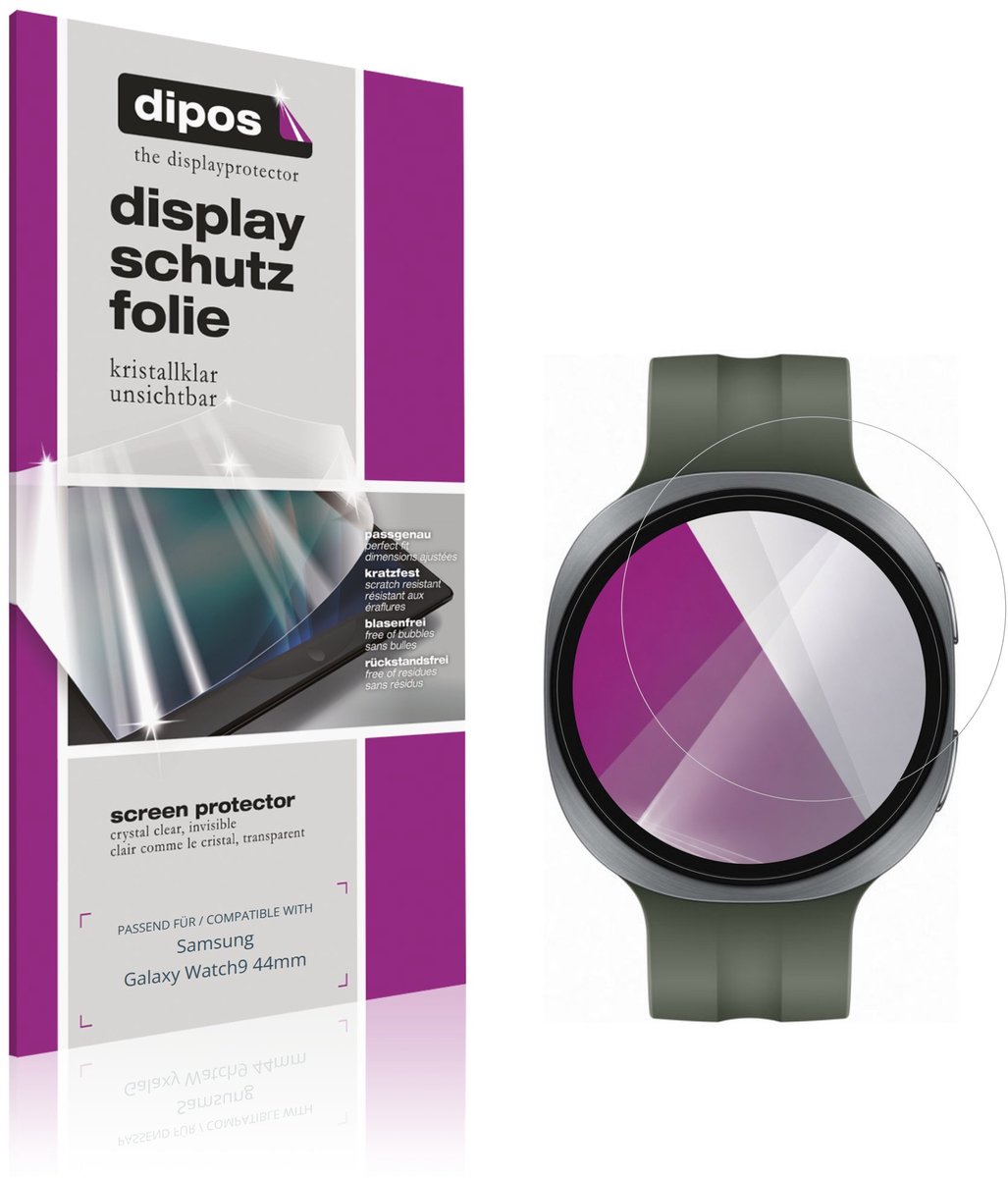 dipos – 6x Beschermfolie geschikt voor Samsung Galaxy Watch9 44mm | Krasbestendige & heldere Screenprotector Ultra-Thin