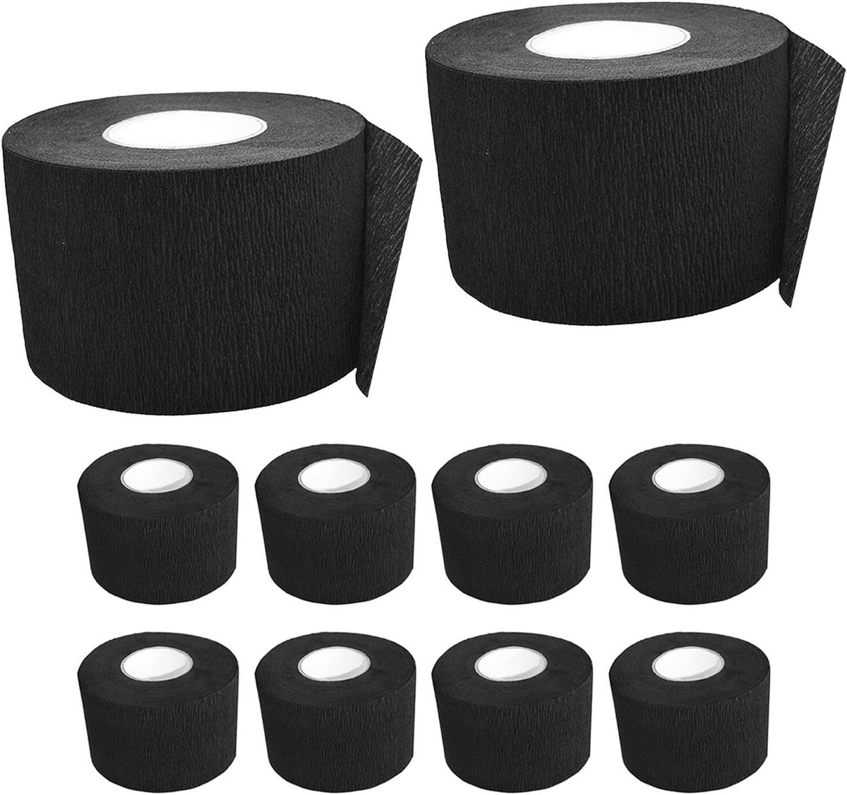Wegwerp Nekpapier - Kapperspapier Beschermstrips - Haarstyling Bescherming - Rekbaar Ademend Materiaal - 10 Stuks - Zwart