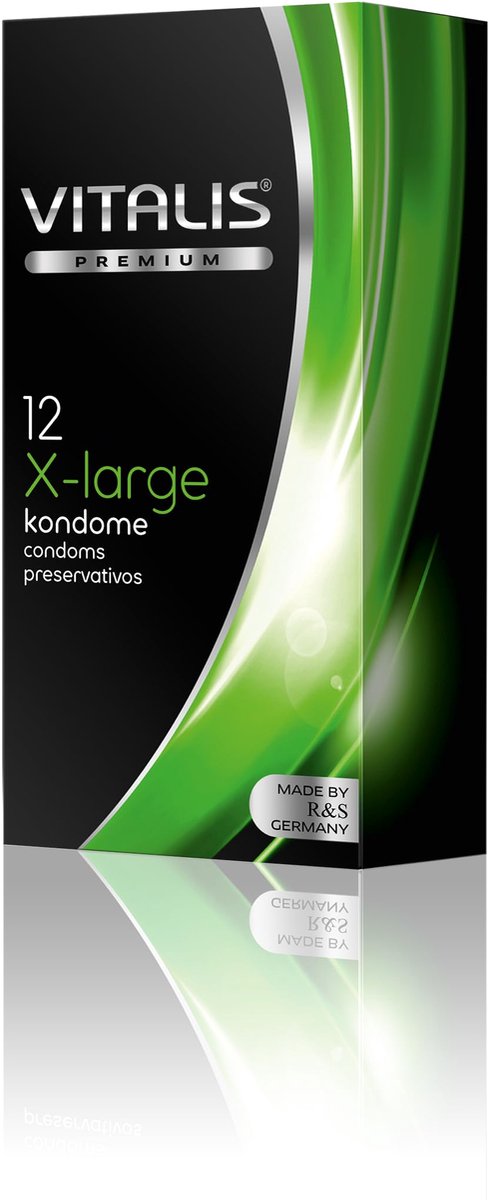 Vitalis Condooms, Onzichtbaar & Intens, Ideal Pasvorm, Uitstekend materiaal, Extra Large, 12 stuks