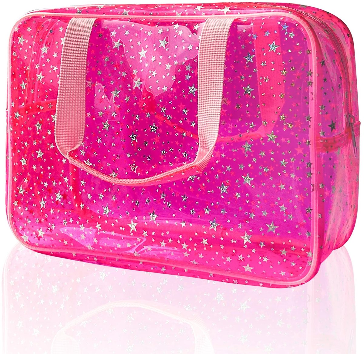 Omgoods - Transparante Make-up Tas met Sterrenprint, Waterdicht en Ruim