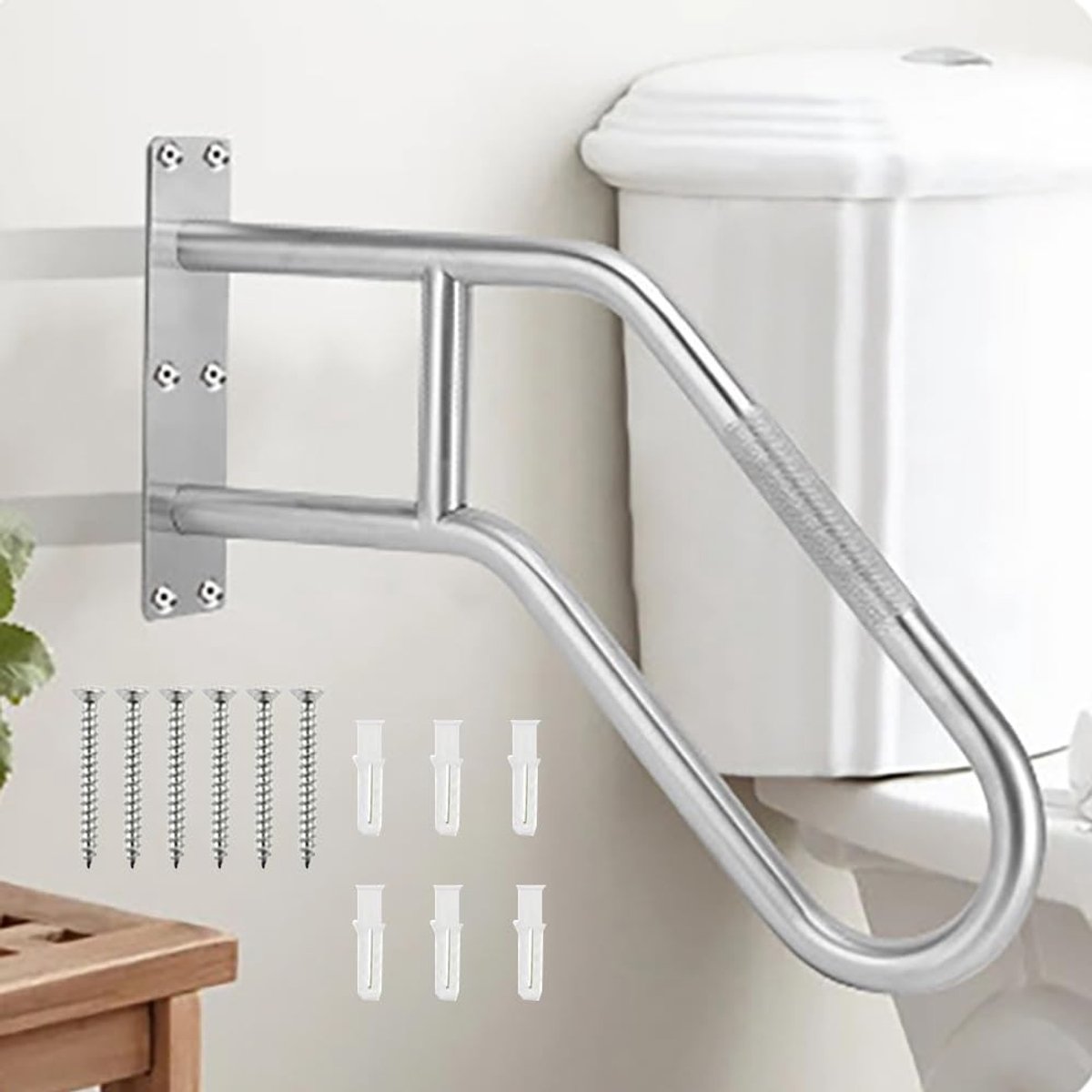 Omgoods - U-vormige Trapleuning van Roestvrij Staal 50 cm