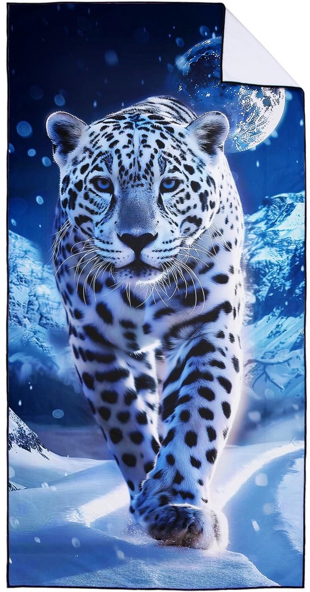 Omgoods - Sneldrogende Strandhanddoek met Dierenprint 90 x 180 cm