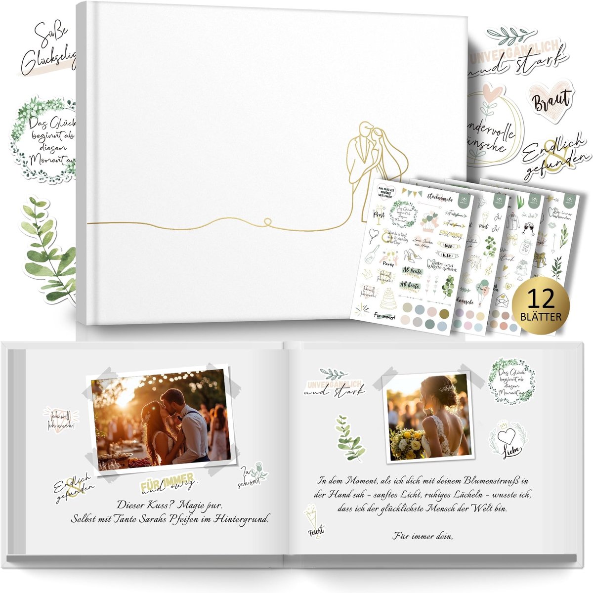 Omgoods - Gastenboek voor Bruiloften met Plakband en Thema