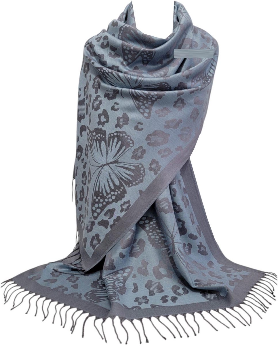 Omgoods - Pashmina Sjaal met Vlinderontwerp voor Dames