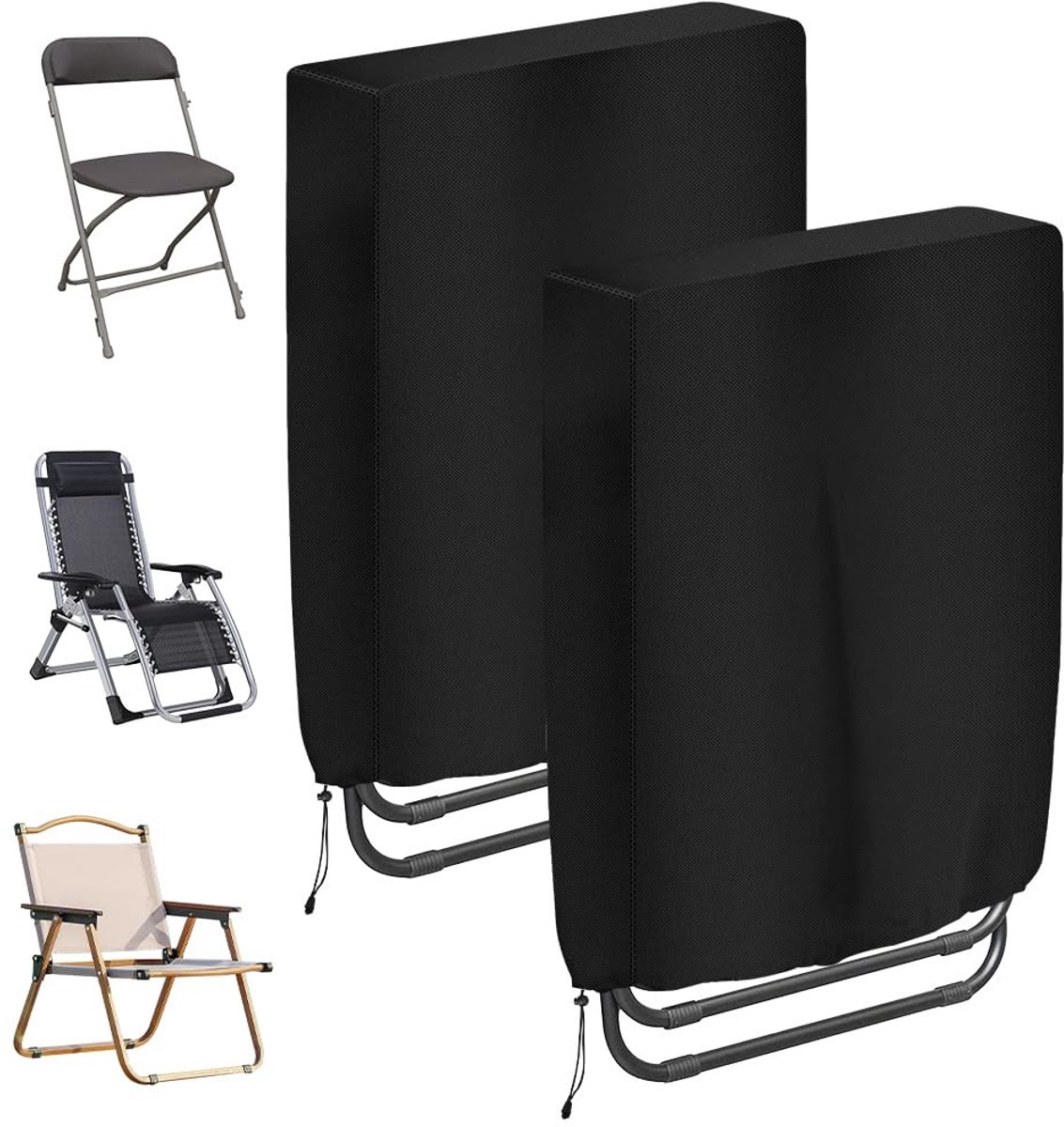 Omgoods - 2-Pack Waterdichte Tuinstoelhoes voor Opvouwbare Stoelen