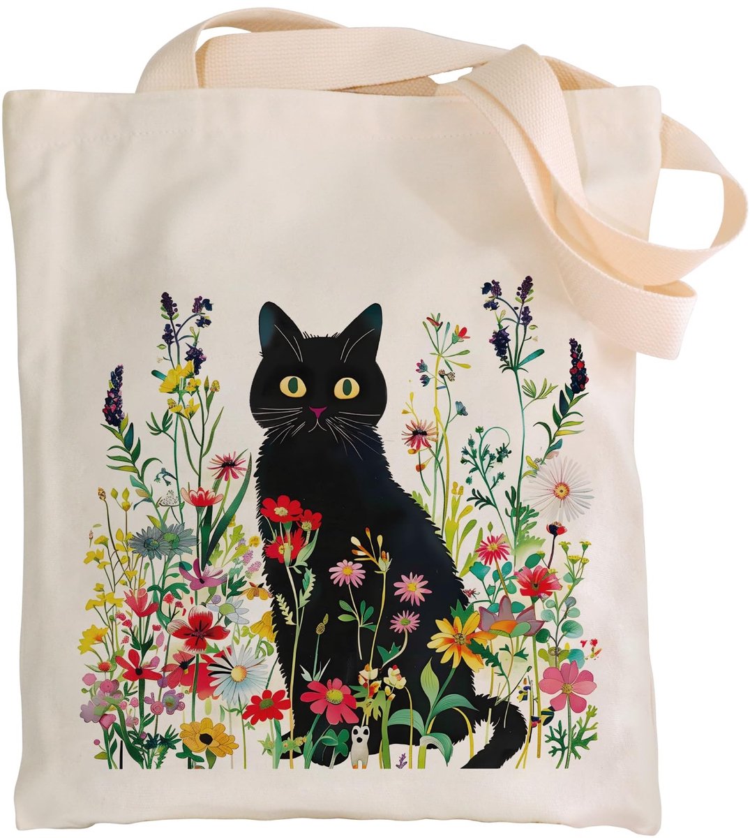 Omgoods - Aesthetic Canvas Tote Bag met Rits en Binnenvak