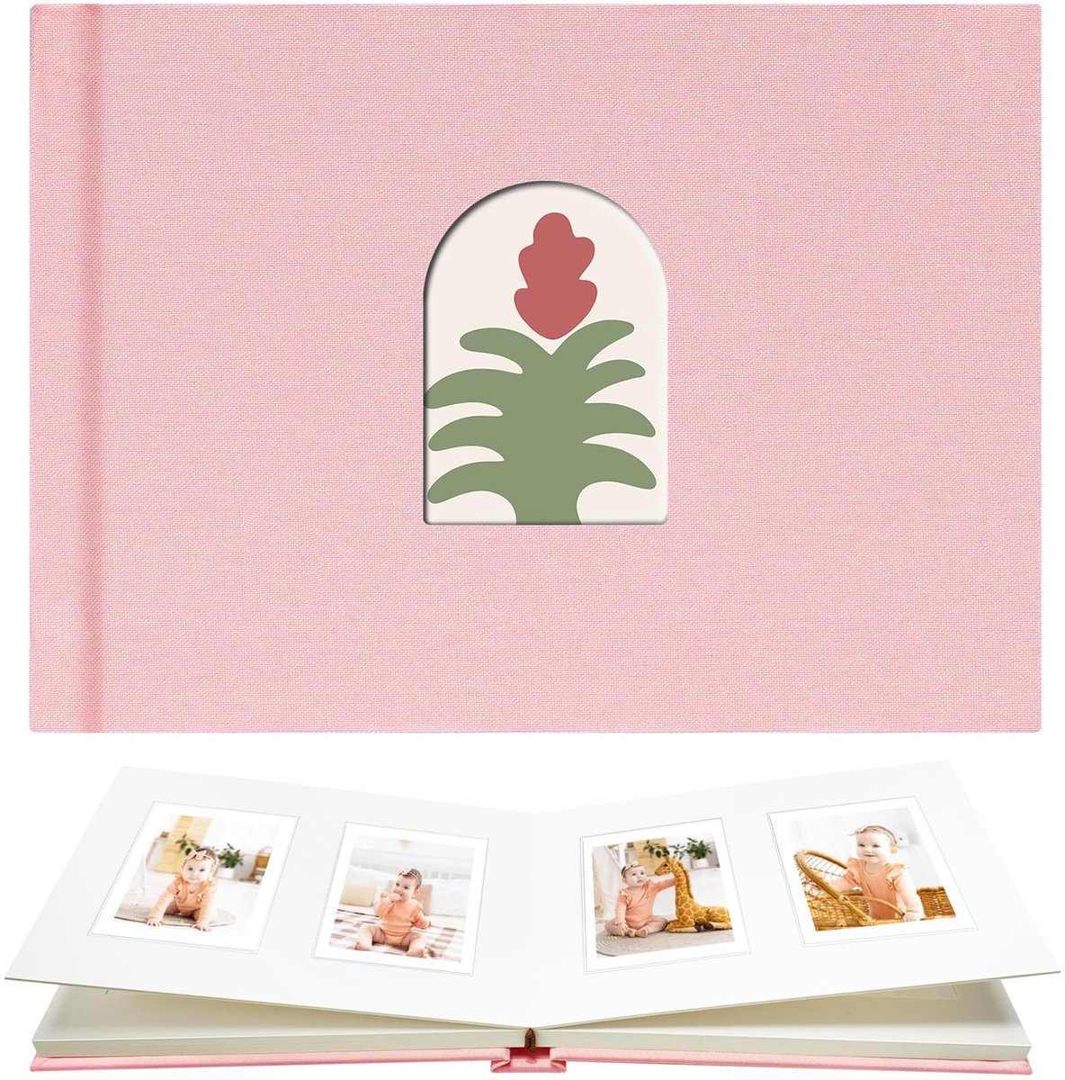 Omgoods - Fotoalbum met Schrijfoppervlak en Linnen Cover voor Herinneringen