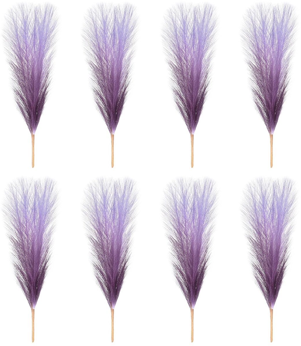 Omgoods - 17 Inch Faux Pampas Grass Set van 8 Stelen voor Interieurdecoratie