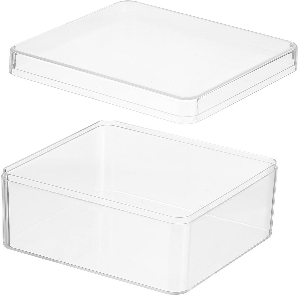 Omgoods - Transparante Acryl Opbergdoos met Deksel 13 x 12 x 6 cm