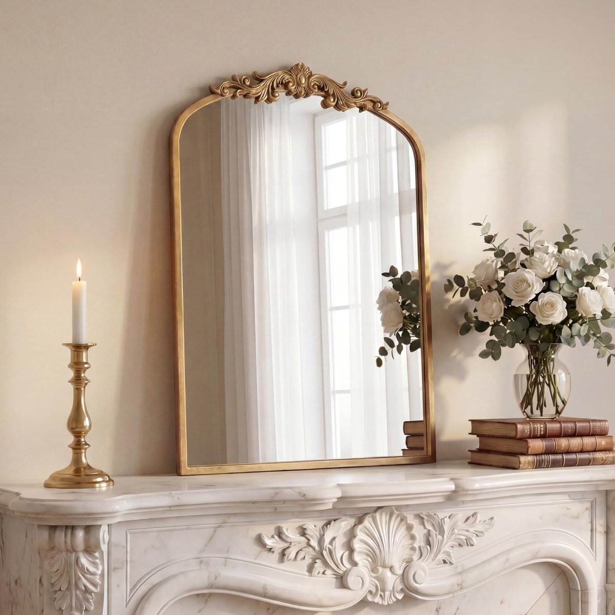 Omgoods - Gouden Barok Spiegel voor Wanddecoratie