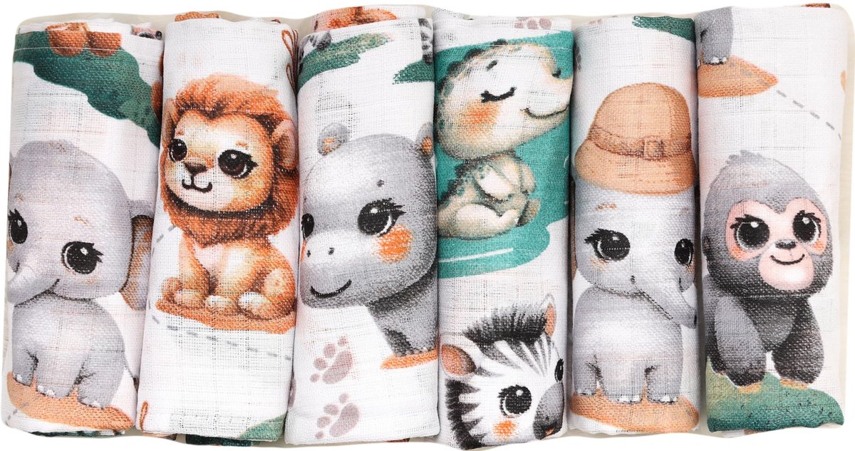 Omgoods - Hydrofiele Doeken Set 6 Stuks - 70x80 cm Katoen Oeko-Tex