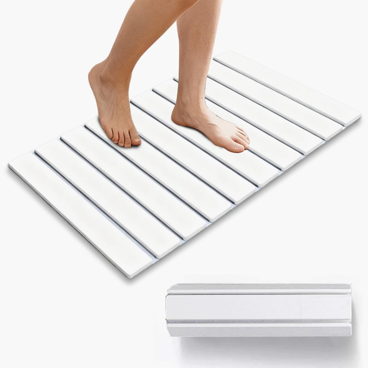 Omgoods - Antislip Diatomiet Badmat met Snelle Droging en Vouwbaar Ontwerp