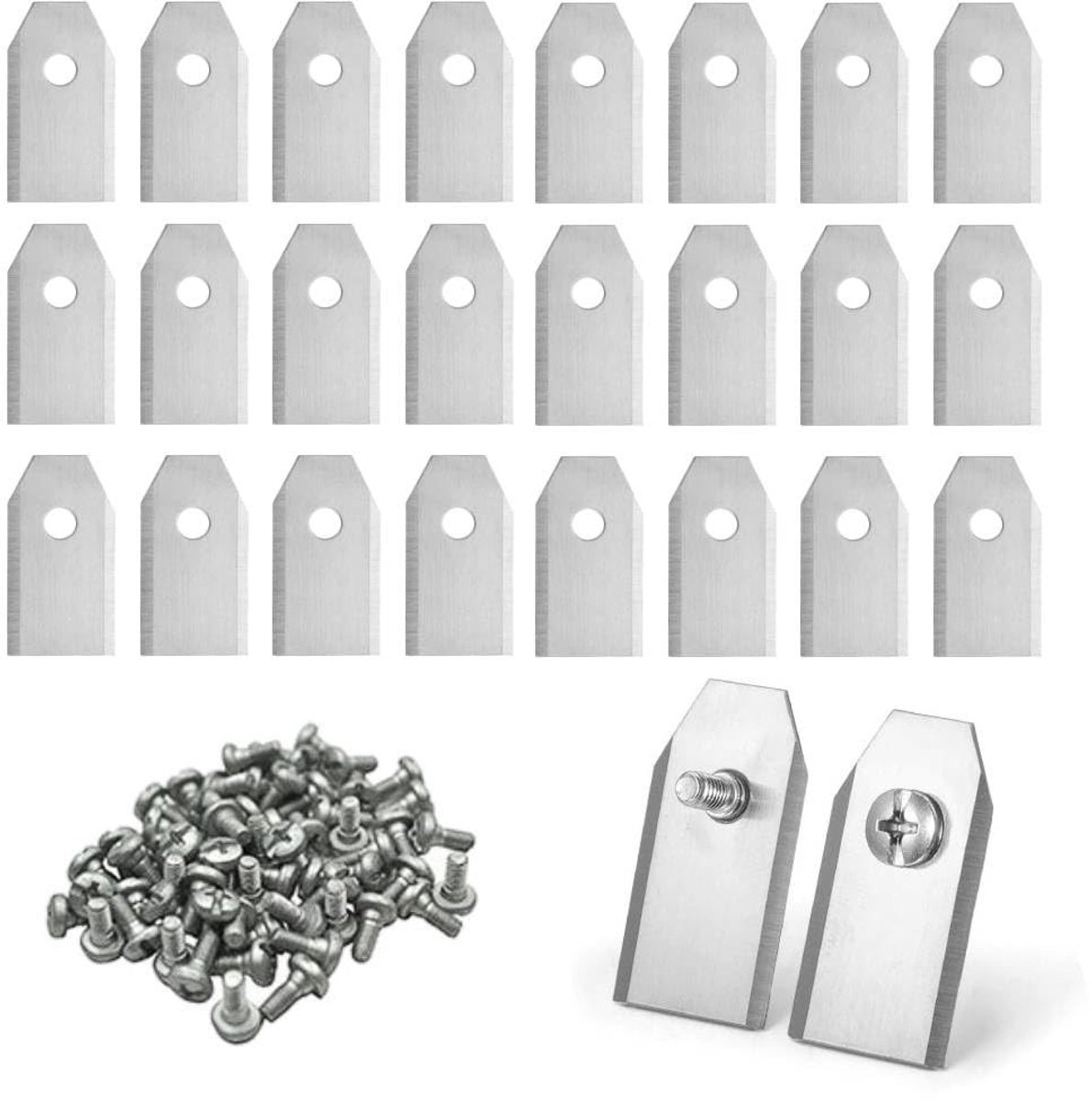 Omgoods - Set van 45 Robotgrasmaaier Bladen met 30 Schroeven