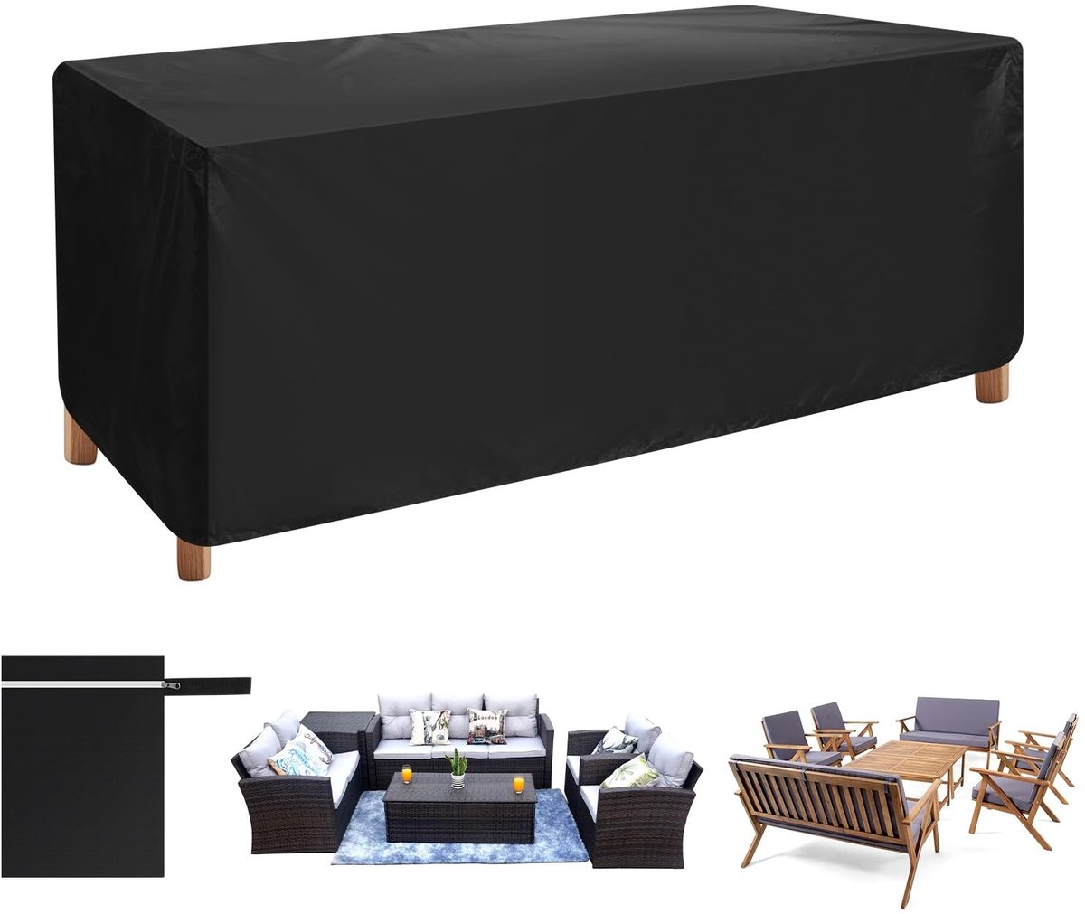 Omgoods - Tuinmeubelhoes 170x94 cm - Waterdicht, UV-bestendig en winddicht