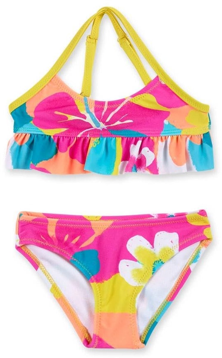 Omgoods - Meisjes Bikini met Bloemenprint en Ruffles