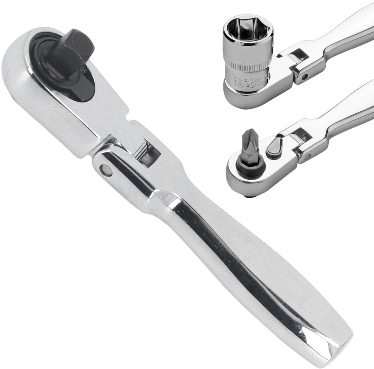 Omgoods - Mini Ratchet Wrench 1/4 Inch met Flexibele Kop