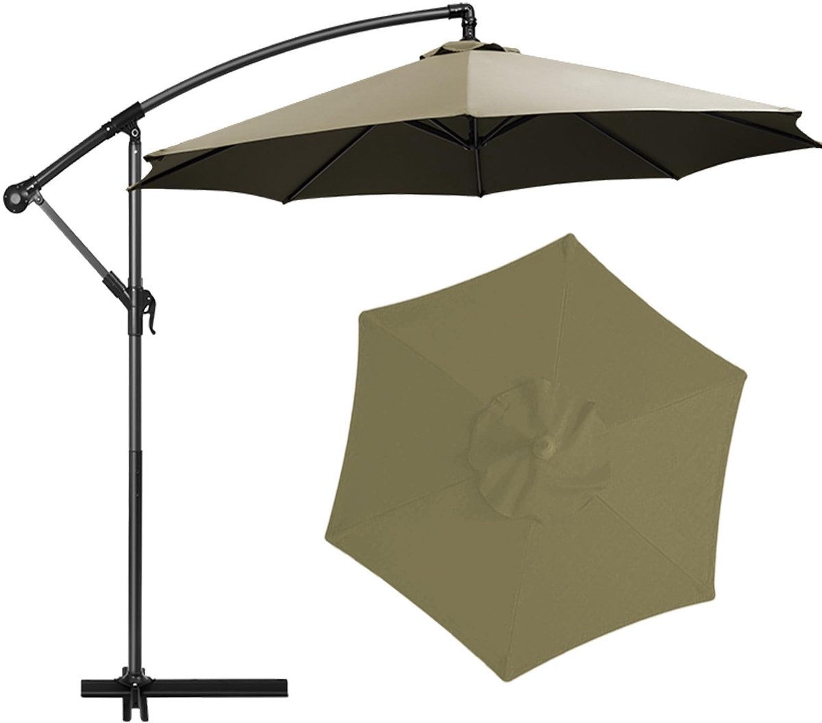 Omgoods- Reservehoes Waterdicht - Parasolhoes 3 m - UV-bescherming - Vervagingsbestendig - Polyester - Duurzaam Materiaal
