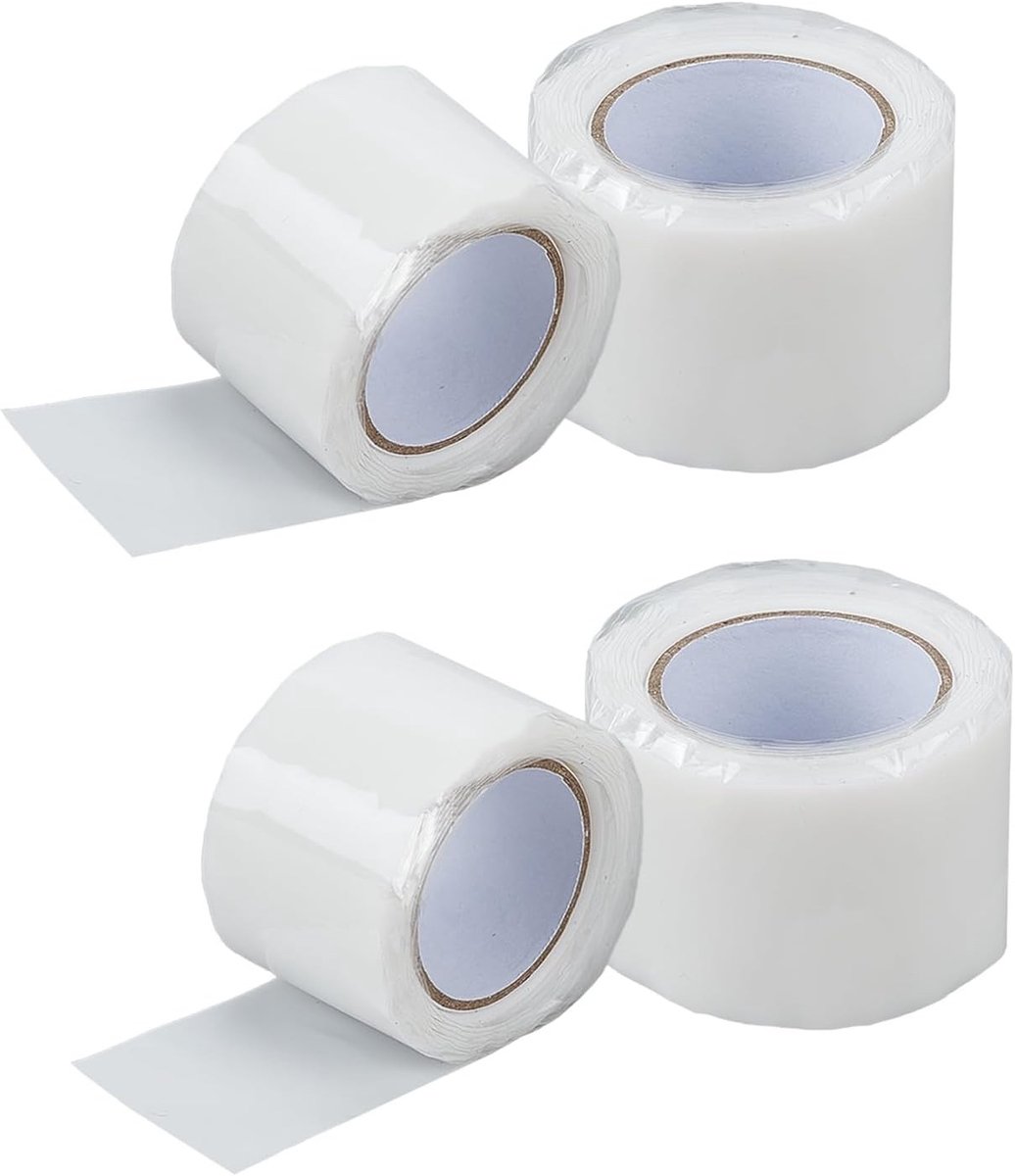 Omgoods- Paardenbit-plakband 4 Rollen - Siliconenpapier - Beschermt Elastische Bitten - Accessoires voor Bits - Afmetingen 2,5 cm x 10 cm - Wit - Bitband