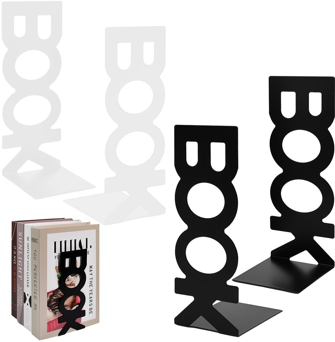 Omgoods - Creatieve Boeksteunen Set van 2 Stuks