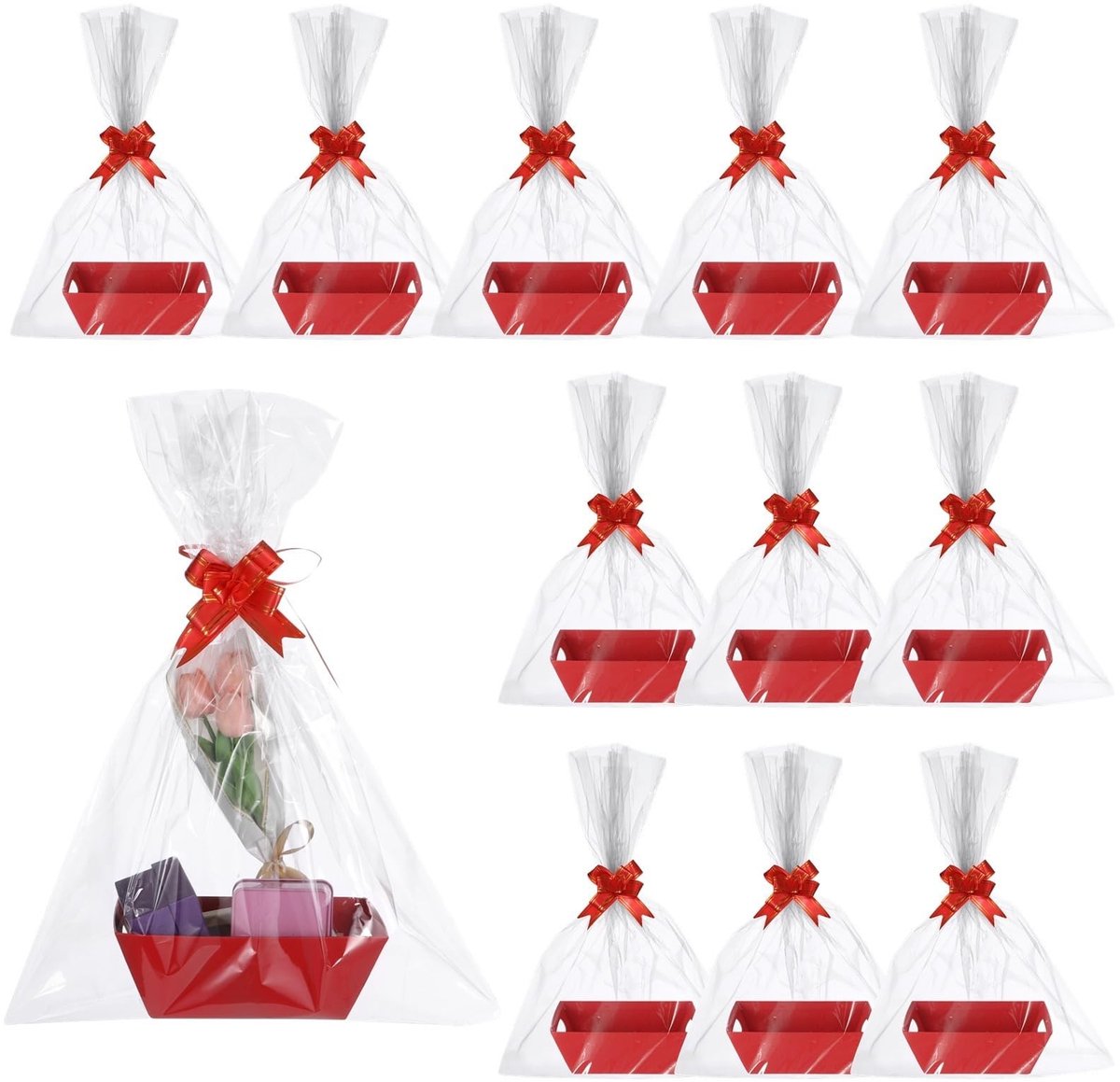 Omgoods - Set van 12 Lege Cadeaumanden met Handgrepen