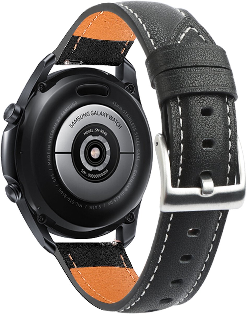 Samsung Galaxy Watch 3 (41 mm) armband leer Zwart