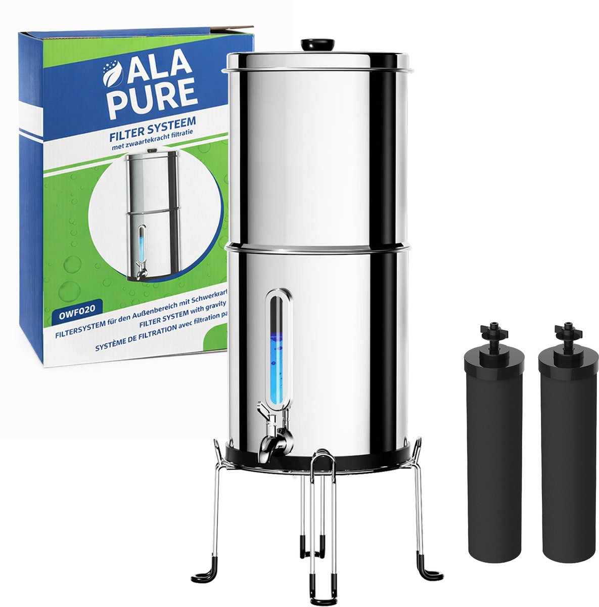 Alapure OWF020 identiek aan Berkey Big RVS 8,5 liter SET