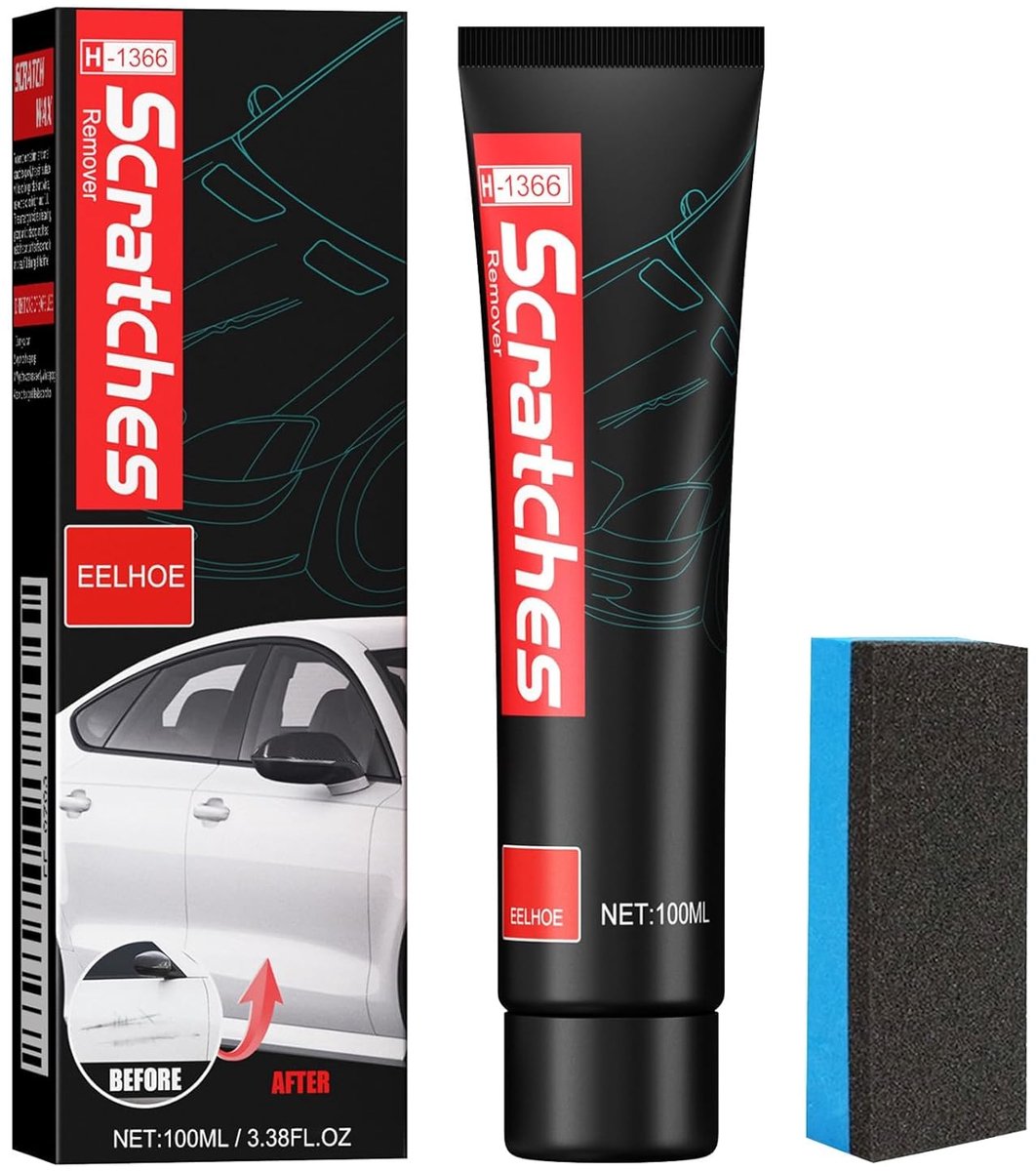 SnelShoppen - 100ml Auto Krassen Verwijderaar voor Diepe Krassen, Carrosserie Herstel, Reparatiepasta voor Auto Krassen, Imperfecties en Schade