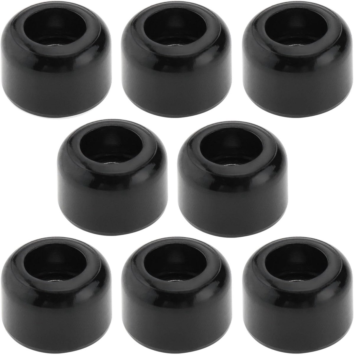 SnelShoppen - 8St Polyurethaan CNC Toetsenbord Lager Wielen Professionele Mini Skateboard Bal Lager Wielen voor Houten Toetsenbord Wit/Zwart 7.5x5.2mm