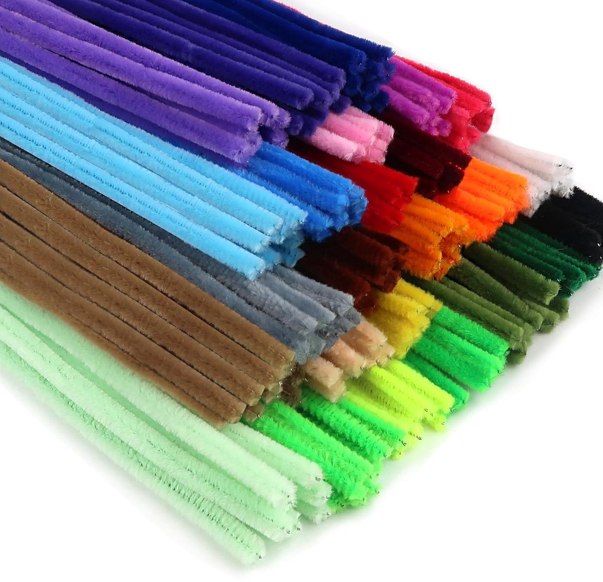 SnelShoppen - 200 Stuks Kleurrijke Chenilledraden voor Creatieve Knutselprojecten, 30 cm, Multifunctioneel, 25 Kleuren, Ideaal voor DIY Decoratie, Kun